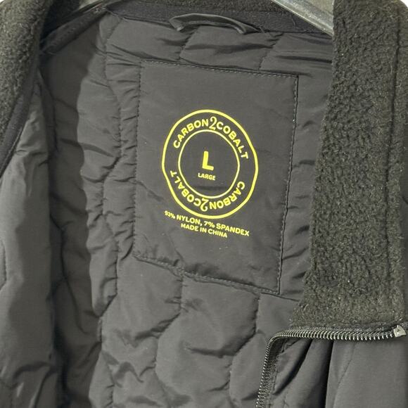 Carbon 2 Colbat Men's Size L Quilted Puffer Jacket Coat Black Casual Classic - Picture 4 of 9